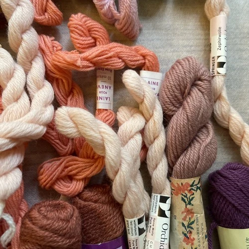 Lot 60 Vintage Wicking Yarn Crewel Embroidery Thread Cards Cross Stitch 15 Oz image 5