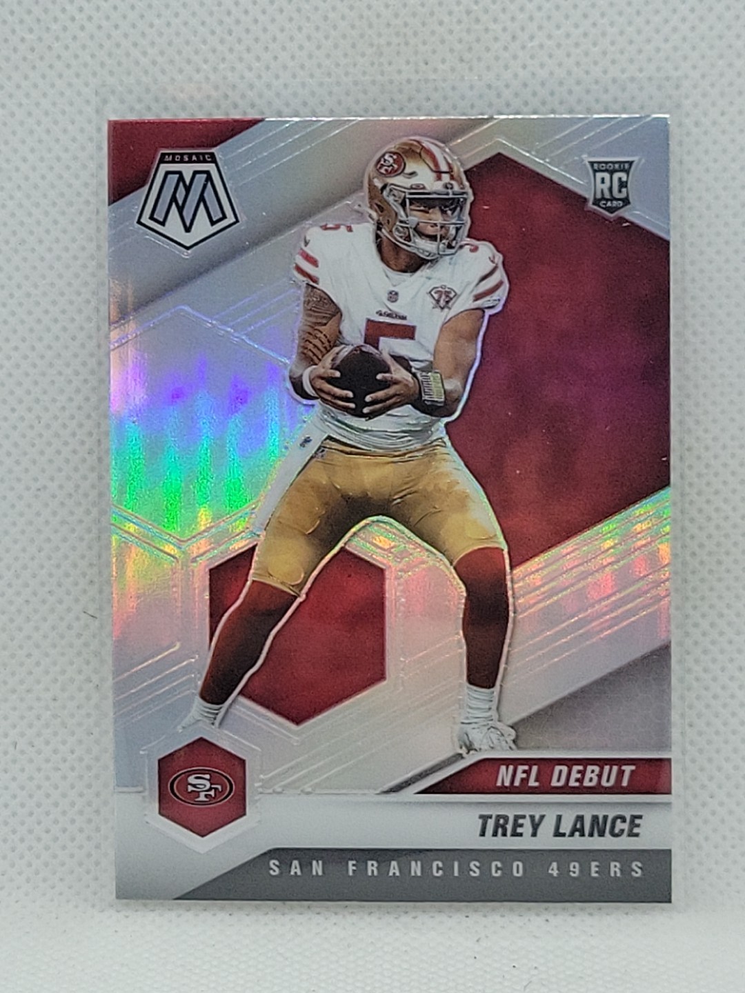 Trey Lance 2021 Panini Mosaic Football NFL Debut Silver Prizm Rookie #244 NrMt