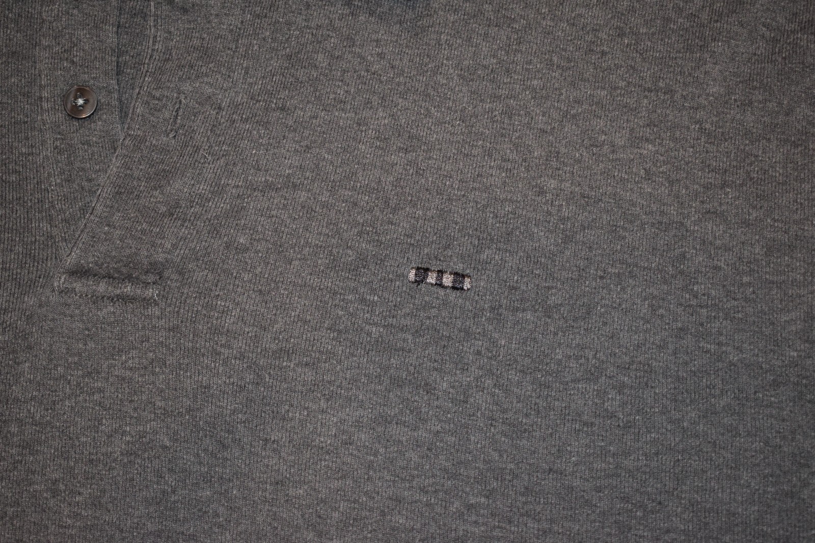 Izod gray two button collared pullover mens cotto… - image 6