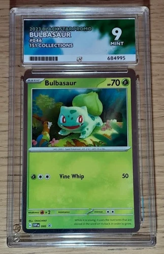 Bulbasaur -Scarlet & Violet 151 Promo 046 -Pokemon -Graded Ace 9 Mint!