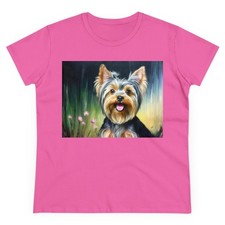 Yorkie 3 Women's Midweight Cotton Tee