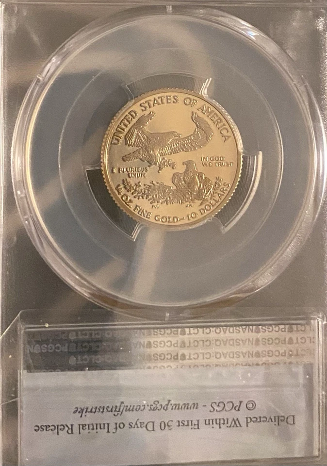 $10 2016 W GOLD EAGLE 30th ANN. PCGS PR70DCAM FIRST STRIKE LOW POP 422 - Image 2 of 2