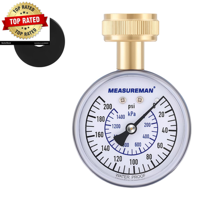 #ad #ad Blue 0 200 PSI Water Pressure Gauge 2 1 2#x27;#x27; Dial Hose Bib Pressure Gauge Home $13.87
