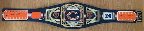 BRIAN URLACHER SIGNED AUTO CHICAGO BEARS WWE LEGACY TITLE BELT BECKETT/BAS