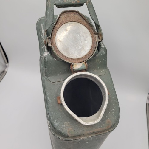 Bidone acqua metallo militare verde USMC anni 50 5 galloni resistente epoca seconda guerra mondiale - Foto 8 di 13