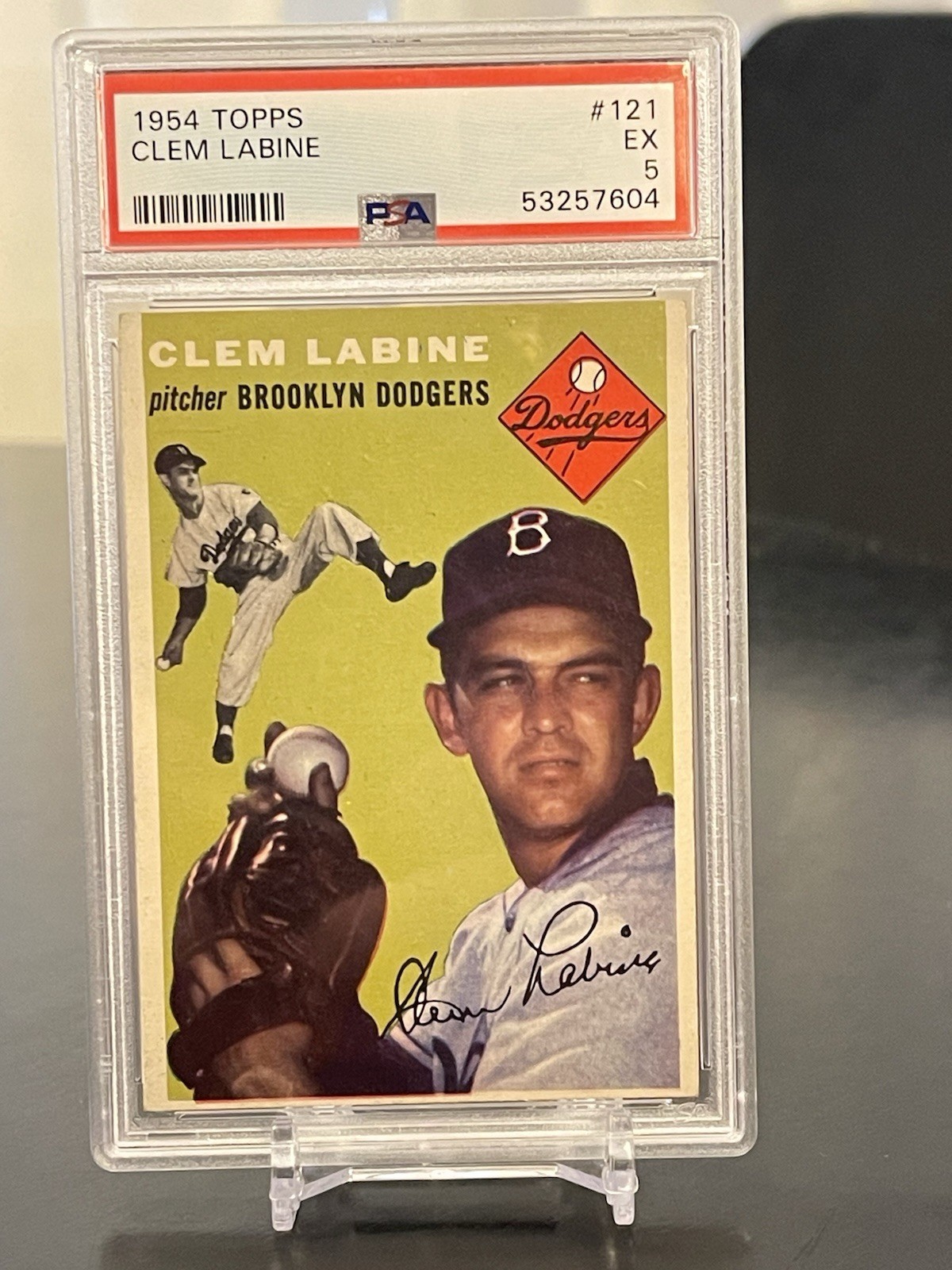 1954 Topps - Clem Labine #121 PSA 5 EX BROOKLYN DODGERS