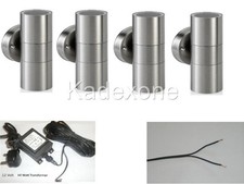 Stainless Steel up / down LED Light Kit outdoor garden 12v volt + transformer n