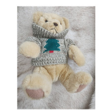 Hallmark Plush Vintage Teddy Bear with Christmas Sweater