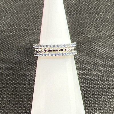 Ring Bomb Party RBP2283 Farmhouse Unicorn Rhodium Plated Aqua CZ Ring 5 (11)