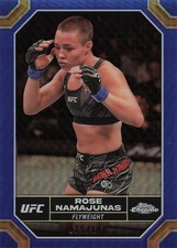 2024 Topps Chrome UFC #169 Rose Namajunas Blue Refractor #/150