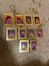 Disney Jasmine Rapunzel Aurora Charm Keychain 5 pcs Collectible Set