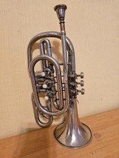 Soviet Trumpet Cornet USSR Musical Wind Instrument Horn Mouthpiece Vintage