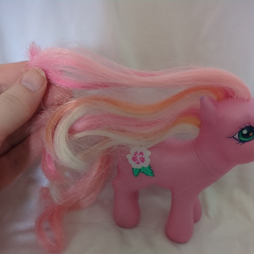My Little Pony Luau G3 2002 Pink White Hibiscus Cutie Mark Y2K tony - Picture 3 of 9