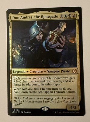 Don Andres, the Renegade 6 M Foil LCC MTG NM
