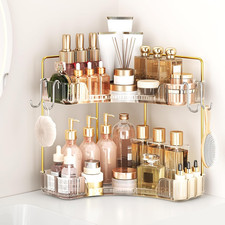 Corner Bathroom Counter Organizer 2 Tier Bathroom Organizers and Storage Counter