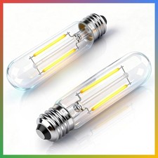 LED Bulb Dimmable Edison Light E26 Base Tubular 4W 40W Equivalent 2700K Warm Whi