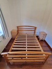 Solid Pine Wood Double Bed Frame, Excellent condition, COLLECTION ONLY, SE16 4