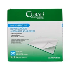 Curad Sterile Non-Adherent Pad, 3" X 8" Size, Pack of 50 NON25720Z 