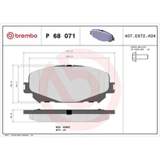 Brembo Prime Brake Pad Set P68071 Front Axle - High Quality - Free Shipping