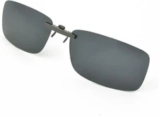 Polarized Clip-on Sunglasses Lenses Glasses Unbreakable Driving Fishing Black 