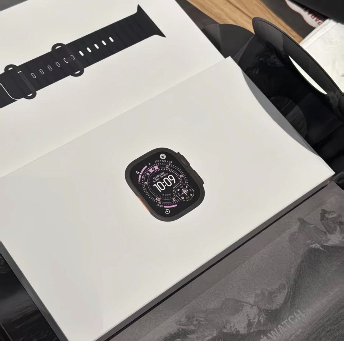 Apple Watch Ultra 3 49mm Titanium Case with Midnight Ocean Band, A3282