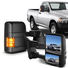 99-16 Ford F250 F350 F450 F550 Super Duty Tow Mirrors Smoke Signal Lamps Pair
