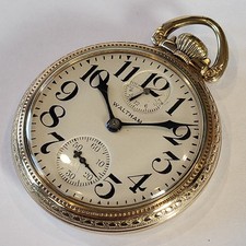 H91 1919 23j UP DOWN WIND INDICATOR WALTHAM VANGUARD w/LOSSIER HAIRSPRING! A+!