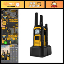 Long Range FRS Walkie Talkies, Waterproof Rugged Two Way Radio, 20hr Battery,