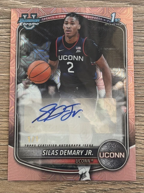 1/1 - 2025-26 Bowman Rose Gold Mojo 1st Bowman Auto Silas Demary Jr 1/1 - UCONN