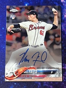 MAX FRIED RC 直筆 auto MLB 2018 Panini /49 Max Fried 2018 Topps Chrome #RA-MF Rookie Auto Price Guide