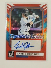 2026 Donruss Optic Signature Series Autograph Carter Johnson #SS-CJ Red 75/99