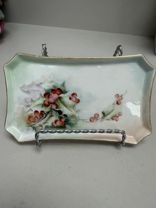 Antique Limoges France Porcelain Tray – Hand-Painted F.V. & Cie Mark