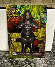 NIA JAX 2025 Topps Chrome WWE Cactus Jack Yellow Sparkle Refractor #/75 SP 