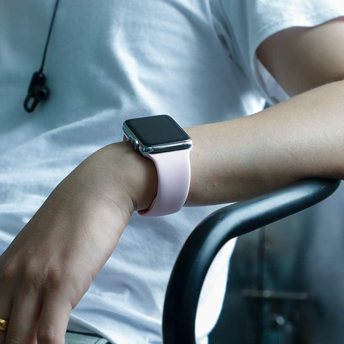 Uhrenarmband 38 mm 42 mm 40 mm 44 mm 41 mm 45 mm weiches Silikonband Ersatzarmband S - Bild 7 von 9
