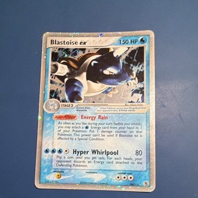 Pokemon Blastoise ex 104/112 EX FireRed & LeafGreen Holo Ultra Rare 2004