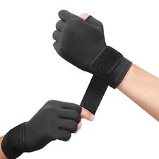 Copper Compression Arthritis Gloves， Fingerless Arthritis Carpal Tunnel Pain Rel
