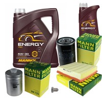 Mann Inspektionspaket Filterset 6L Mannol Energy 5W-30 FüR Audi A8 2.8
