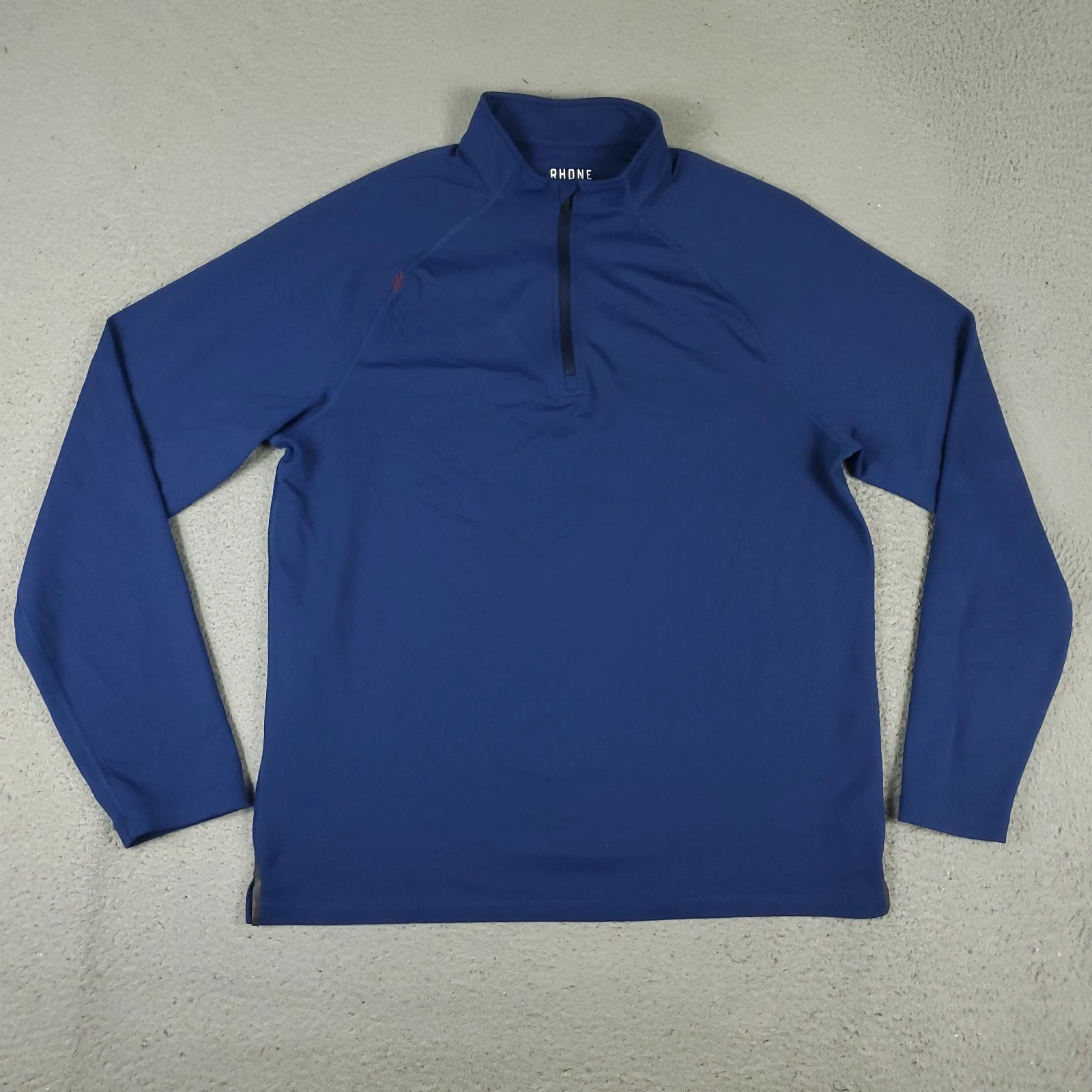 Rhone Sweater Mens Medium Blue Lightweight Shirt 1/4 Zip Up Pullover Sweatshirt