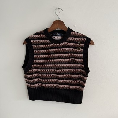 Fred Perry x Amy Winehouse Oberteil Pullover Damen UK 12 bunt gestreift