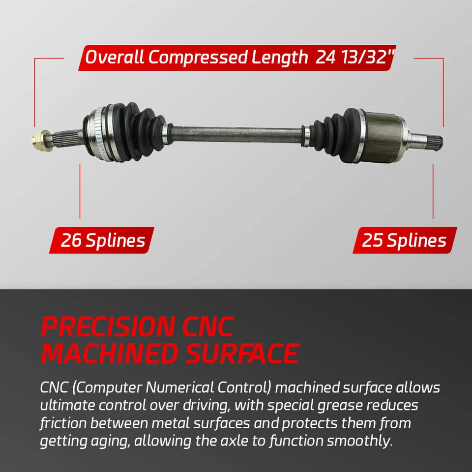 Eje delantero derecho CV para 1992-1998 1999 2000 Acura EL Honda Civic Non-Si Foto 2 de 4