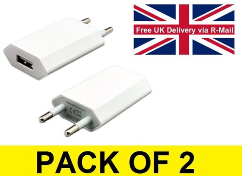 CE European USB plug Euro Europe EU 2 Pin 1A Fast USB Wall Plug Charger Adaptor - Picture 3 of 4