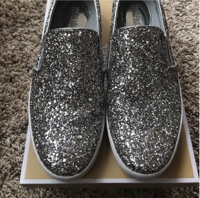 michael kors keaton glitter slip on
