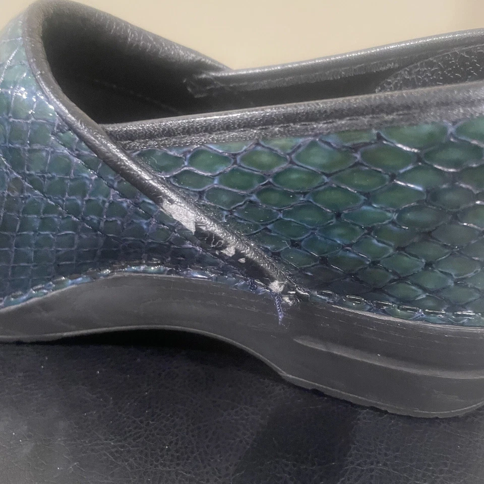 Сабо SANITA лакированная кожа зеленая змеиная кожа женские размер ЕС 41 без шнуровки для медсестры - Изображение 4 из 4