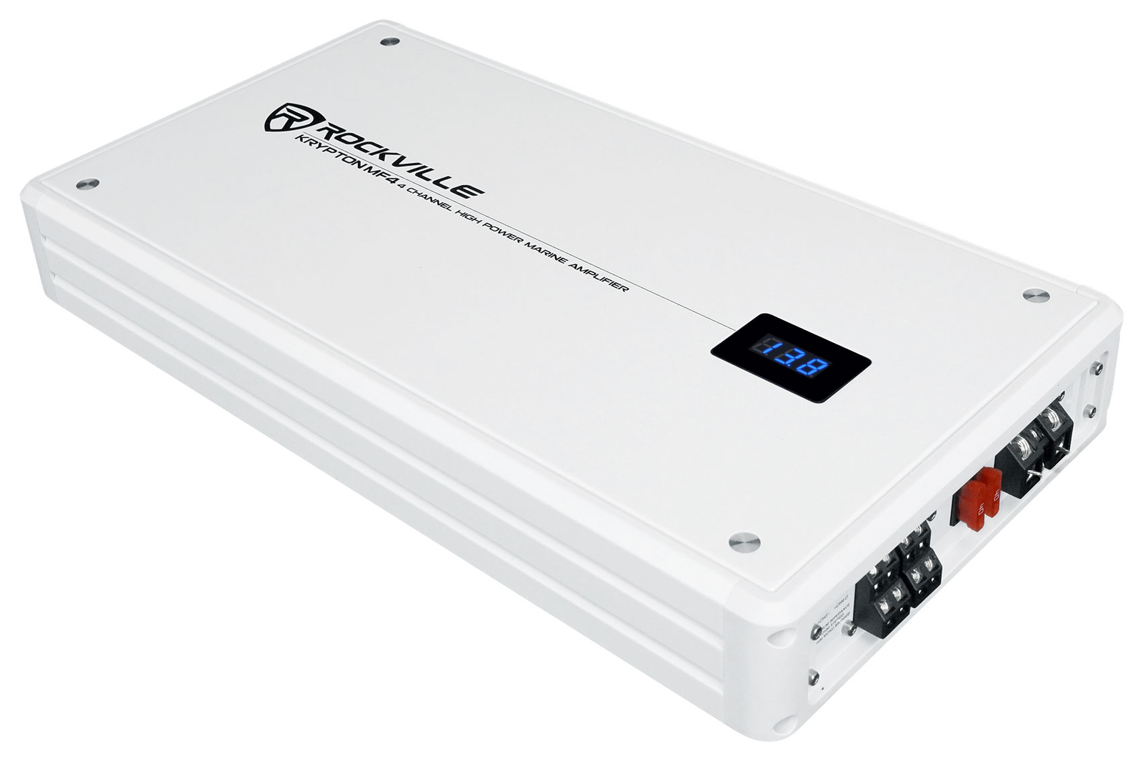 Пиковый 4-канальный морской усилитель Rockville KRYPTON MF4 мощностью 2400 Вт белый