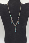 Blue Silver Tone Necklace Lia Sopia Garden Of Eden