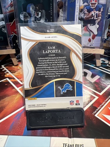 2023-24 Panini Select Sam LaPorta RC - #221 Club Level - Detroit Lions Rookie - Picture 2 of 2