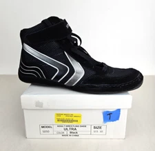 Matman Wrestling Shoe S050 Striker Split-Sole Design Black Silver Men's Sz 10  t