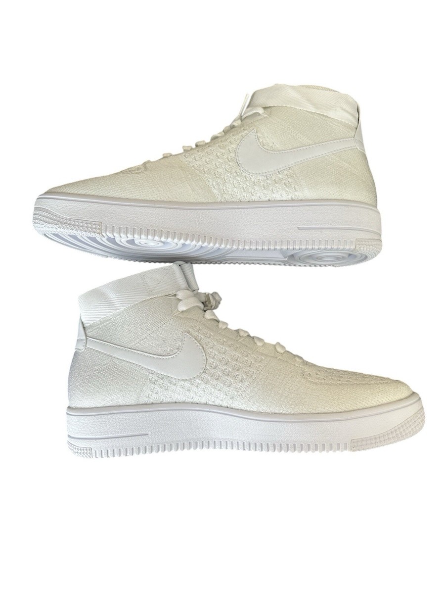 Size 10.5 - Nike Air Force 1 Ultra Flyknit Mid White | eBay