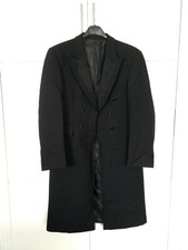 Men's Pure New Wool Morning Suit Jacket. Wilvorst. 38R. Black