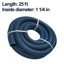 Pool and Spa Vacuum Hose 1 1/4 in I.D. x 25 ft Watts HRPSP25 Polyethylene Tubing